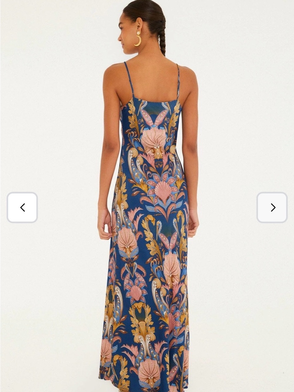 FARM Rio Sea Garden Navy Maxi Slip Dress - Picture 2 of 8